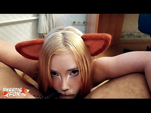❤️ Kitsune د هغې په خوله کې ډیک او کم تیر کړ ❌ ❤